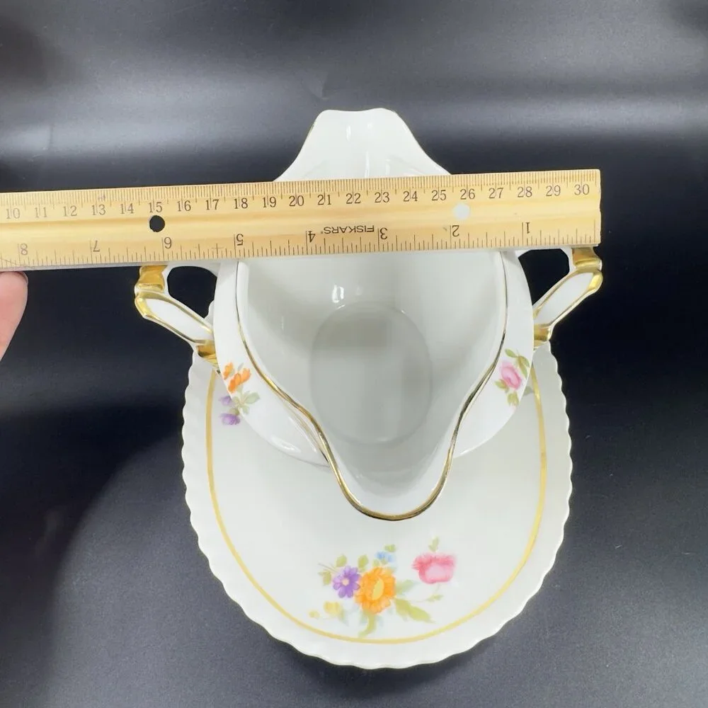 Vintage K&A Krautheim Selb Bavaria Porcelain‎ Sauce Bowl Gravy Boat With Handles